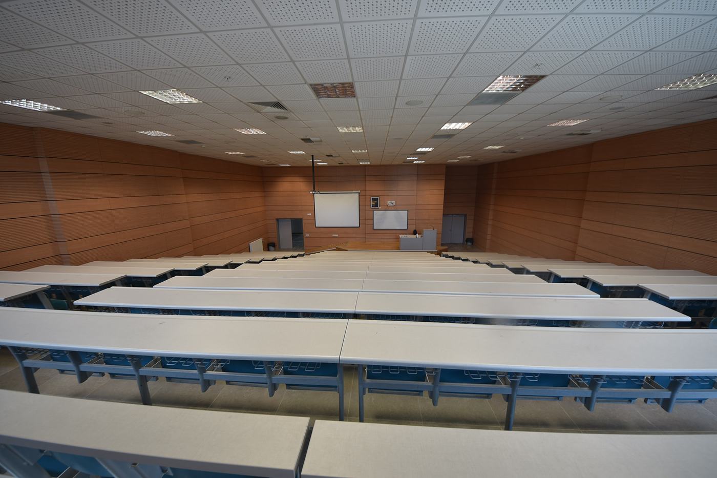 Lecture hall, view from the lectern