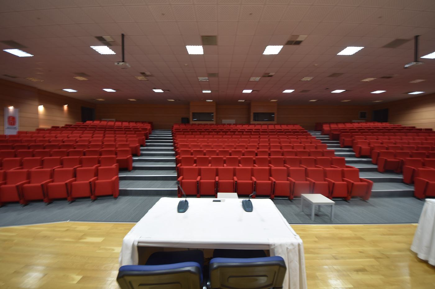 Prof. Dr. Mehmet Yüksel Conference Hall, view from the stage